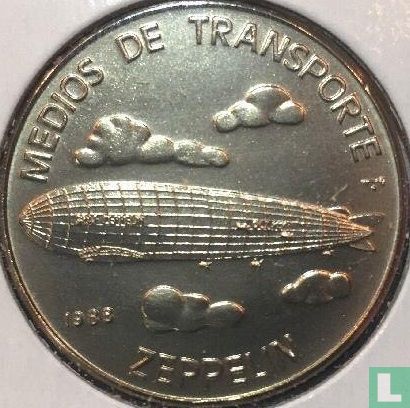 Cuba 1 peso 1988 (copper-nickel) "Means of transportation - Zeppelin" - Image 1