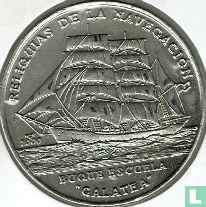 Cuba 1 peso 2000 "Sailing ship Galatea" - Afbeelding 1