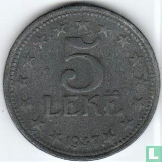 Albanie 5 lekë 1947 - Image 1