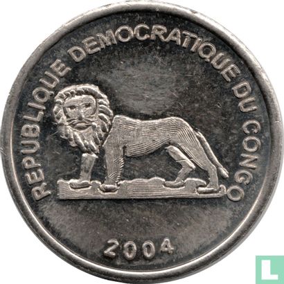 Congo-Kinshasa 1 franc 2004 "African golden cat" - Image 1