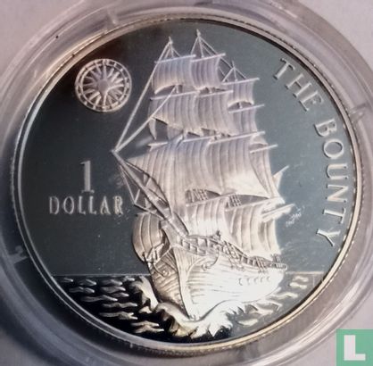 Niue 1 dollar 1996 (PROOF) "Sailing ship HMS Bounty" - Afbeelding 2