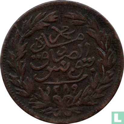 Tunesië ½ kharub 1872 (AH1289) - Afbeelding 1