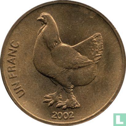 Kongo-Kinshasa 1 Franc 2002 "Chicken" - Bild 2