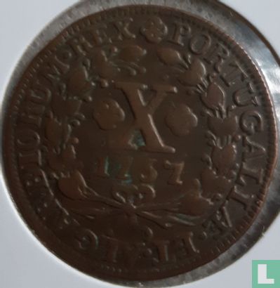 Portugal 10 réis 1757 (IOSEPHUS) - Image 1