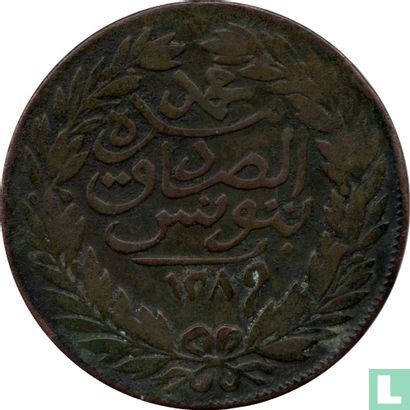 Tunisia 1 kharub 1872 (AH1289) - Image 1