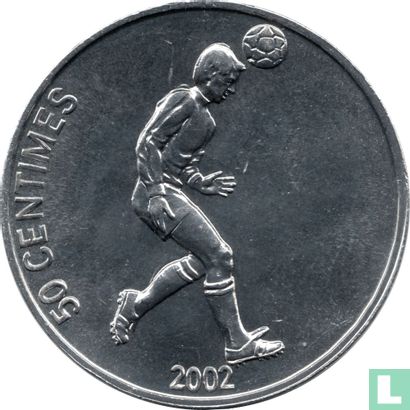 Kongo-Kinshasa 50 Centime 2002 "Football" - Bild 2