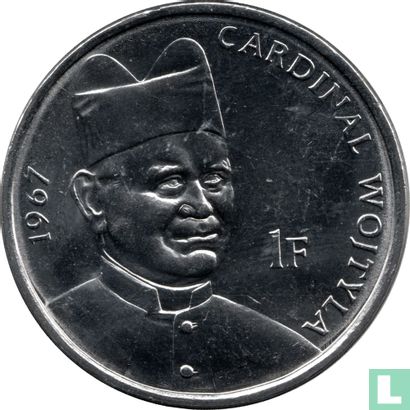 Congo-Kinshasa 1 franc 2004 "Nomination of Cardinal Wojtyla in 1967" - Image 2