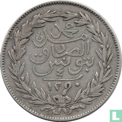 Tunesië 4 piastres 1873 (AH1290) - Afbeelding 1