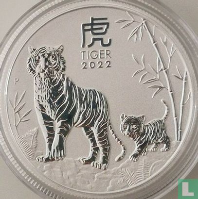 Australia 50 cents 2022 (type 1 - colourless) "Year of the Tiger" - Image 1