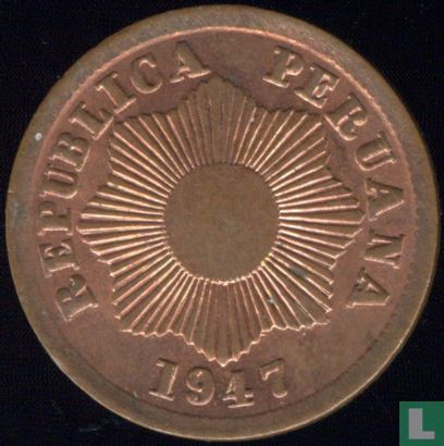 Peru 1 Centavo 1947 - Bild 1
