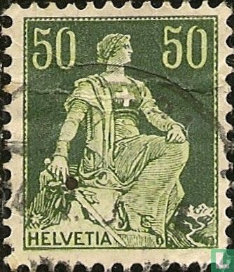 Seated Helvetia with Sword