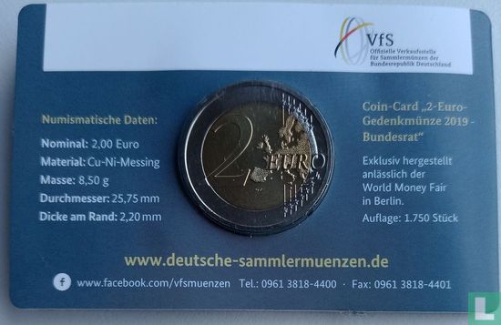Allemagne 2 euro 2019 (coincard - A) "70th anniversary Foundation of the Bundesrat" - Image 3