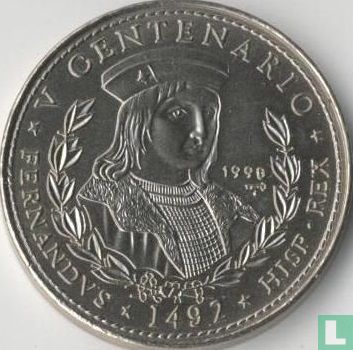 Cuba 1 peso 1990 "King Ferdinand of Spain" - Afbeelding 1