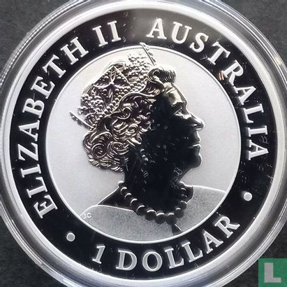 Australië 1 dollar 2022 (kleurloos) "Kookaburra" - Afbeelding 2
