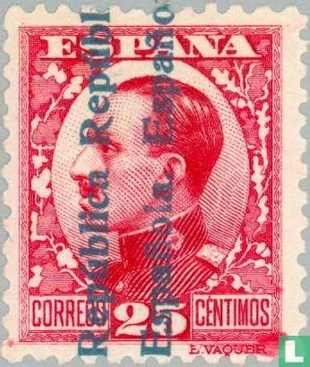 Aufdruck República/Española