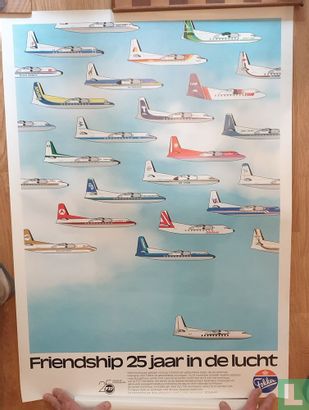 Poster Fokker F27 Friendship 25 jaar in de lucht