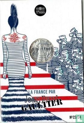 France 10 euro 2017 (folder) "France by Jean Paul Gaultier - the Côte d'Azur" - Image 1