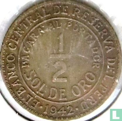 Peru ½ sol de oro 1942 (S) - Afbeelding 1