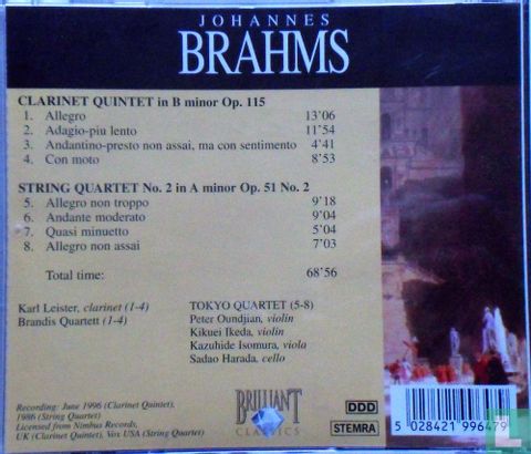 Brahms Clarinet Quintet & String Quartet No. 2 - Image 2