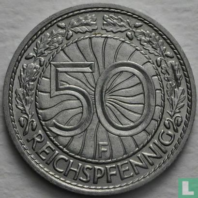 Deutsches Reich 50 Reichspfennig 1937 (F) - Bild 2