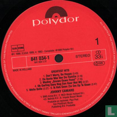 Greatest hits van Johnny Camaro - Image 3