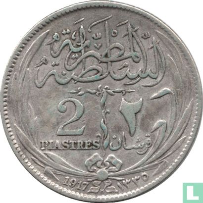 Égypte 2 piastres 1917 (AH1335 - H) - Image 1