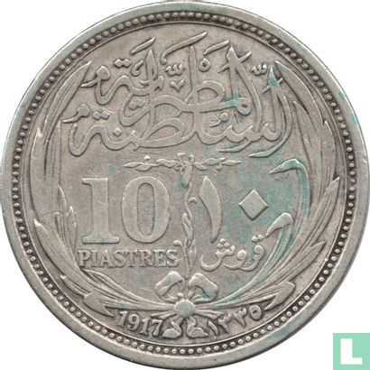 Egypte 10 piastres 1917 (AH1335 - zonder H) - Afbeelding 1