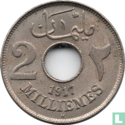Egypte 2 milliemes 1917 (AH1335 - H) - Afbeelding 1