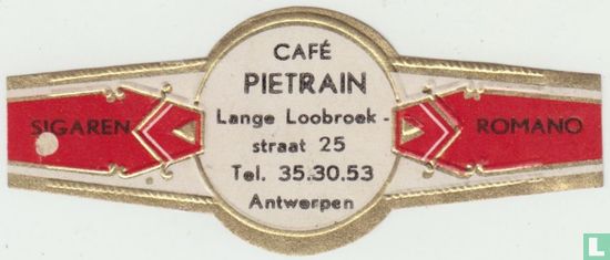 Café Pietrain Lange Loobroekstraat 25 Tel. 35.30.53 Antwerpen - Sigaren - Romano - Image 1