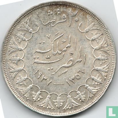 Ägypten 20 Piastre 1937 (AH1356) - Bild 1
