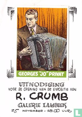 Uitnodiging voor de opening van de expositie van R. Crumb - Afbeelding 1