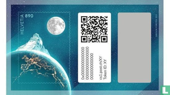  Crypto zegel token ID 10 Piz Bernina met Steenbok - Afbeelding 2