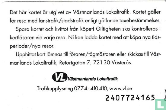Travelcard Västmanlands Lokaltrafik VL - Image 2