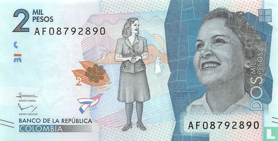 Kolumbien 2.000 Pesos 2016 - Bild 1