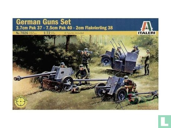 german guns - 3.7cm Pak 37 - 7.5cm Pak 40 - 2cm Flakvierling