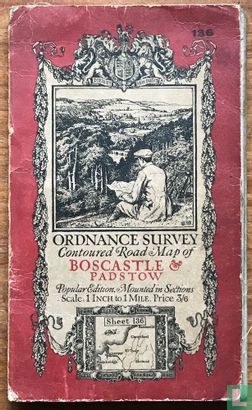Ordnance survey. Contoured Road map of Boscastle & Padstow - Afbeelding 1
