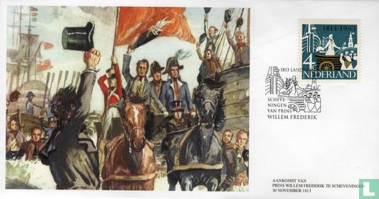Ankunft von Prinz Willem Frederik in Scheveningen am 30. November 1813