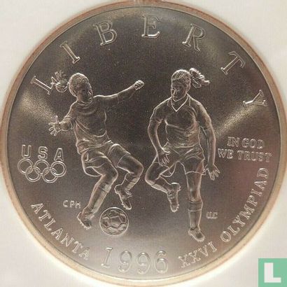 États-Unis ½ dollar 1996 "Summer Olympics in Atlanta - Football" - Image 2