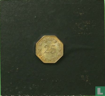 Malta 25 cents 1975 (folder) "First anniversary Republic of Malta" - Afbeelding 2