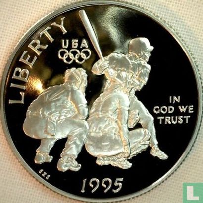 United States ½ dollar 1995 (PROOF) "1996 Summer Olympics in Atlanta - Baseball" - Image 1
