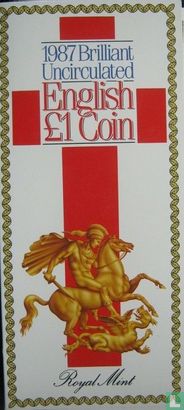 Royaume-Uni 1 pound 1987 (folder) "English oak" - Image 1