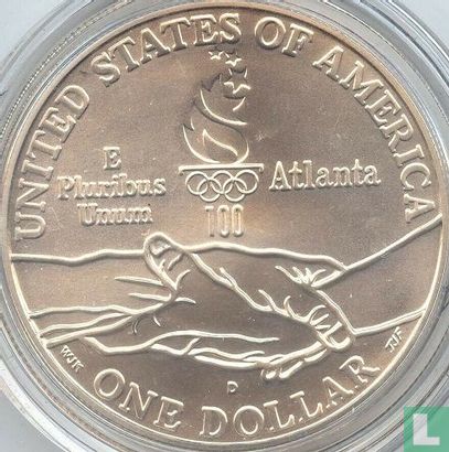 United States 1 dollar 1995 "1996 Summer Olympics in Atlanta - Cycling" - Image 2
