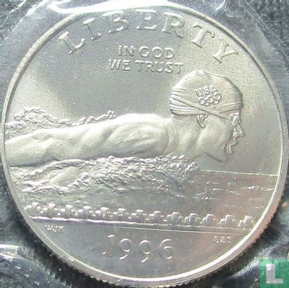 Verenigde Staten ½ dollar 1996 "Summer Olympics in Atlanta - Swimming" - Afbeelding 2