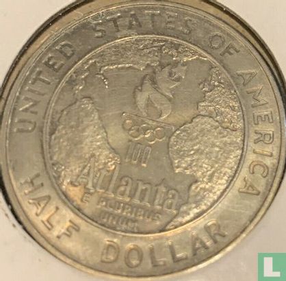 États-Unis ½ dollar 1995 "1996 Summer Olympics in Atlanta - Basketball" - Image 2