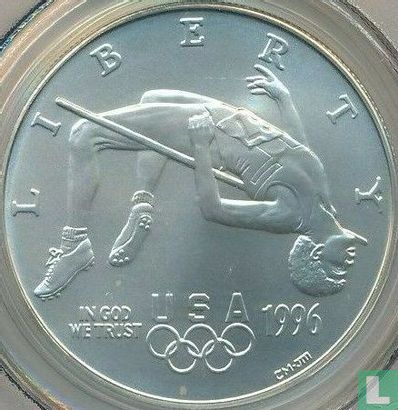 Verenigde Staten 1 dollar 1996 "Atlanta Centennial Summer Olympics - High jump" - Afbeelding 1