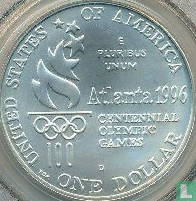 Verenigde Staten 1 dollar 1996 "Atlanta Centennial Summer Olympics - High jump" - Afbeelding 2
