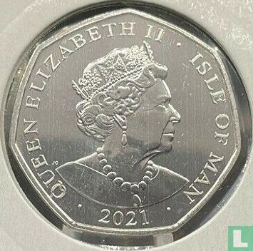 Man 50 pence 2021 "95th Birthday of Queen Elizabeth II - Bust from 1950" - Afbeelding 1