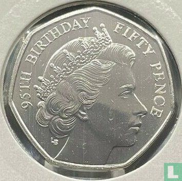 Man 50 pence 2021 "95th Birthday of Queen Elizabeth II - Bust from 1950" - Afbeelding 2