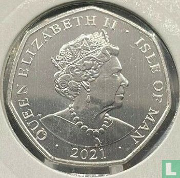 Insel Man 50 Pence 2021 "95th Birthday of Queen Elizabeth II - Bust from 1980" - Bild 1