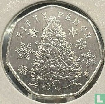 Guernsey 50 pence 2021 "Christmas tree" - Afbeelding 2